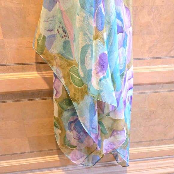 Three Sheer Woman's Scarfs, 2 Square, 1 Rectangle, Pastel & Neutral Colors - Picture 6 of 16